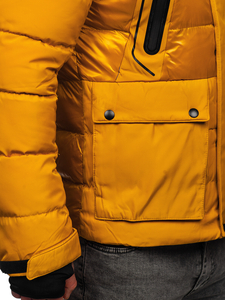 Blouson d'hiver matelassé pour homme camel Bolf 99527