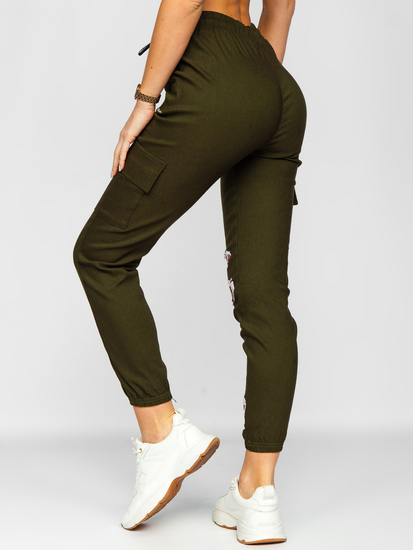 Pantalon jogger cargo pour femme kaki Bolf AF5120ND