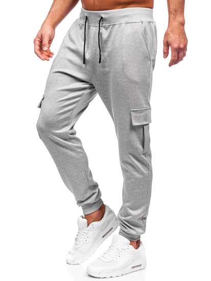 Homme Pantalon jogger cargo Gris Bolf 8K1130