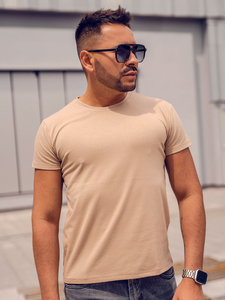 Tee-shirt beige sans imprimé pour homme Bolf 2005-91