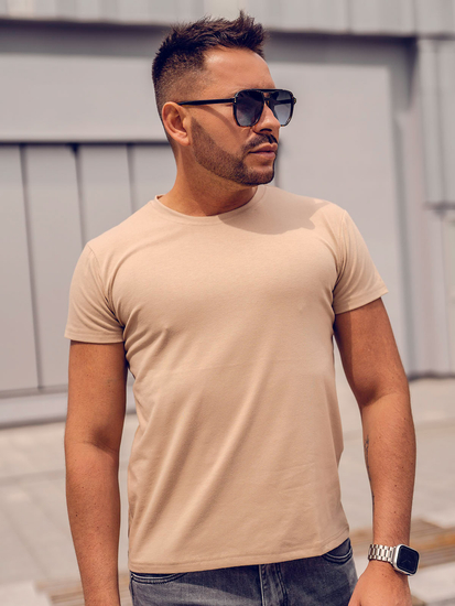Tee-shirt beige sans imprimé pour homme Bolf 2005-91