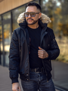Blouson d'hiver pour homme noir Bolf 2129