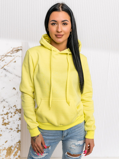 Femme Sweat-shirt kangourou Jaune-Neon Bolf W02A1