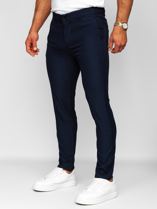 Homme Pantalon à carreaux Encre Bolf 0031
