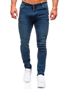 Pantalon en jean slim fit pour homme bleu foncé Bolf 5066-2