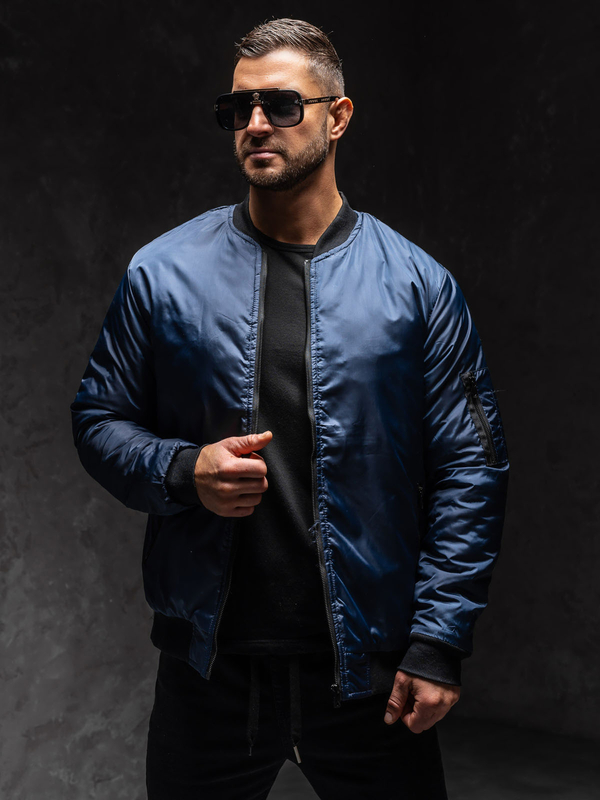 Homme Blouson bomber de transition Bleu foncé Bolf AK95A1