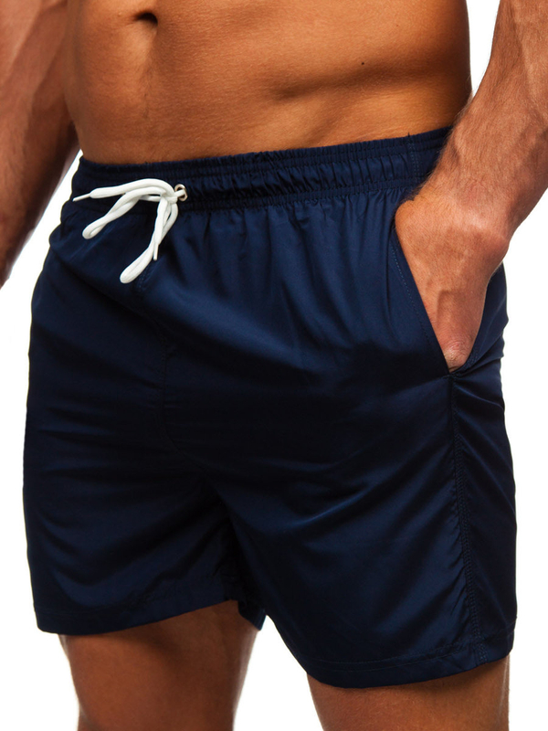 Short de bain pour homme bleu foncé Bolf XL019