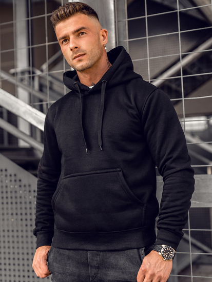 Sweat à capuche homme noir Bolf MB001A