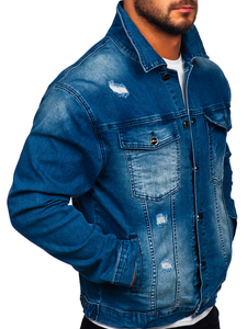 Blouson en jean pour homme bleu clair Bolf MJ506B