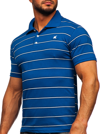 Polo pour homme bleu Bolf 14954