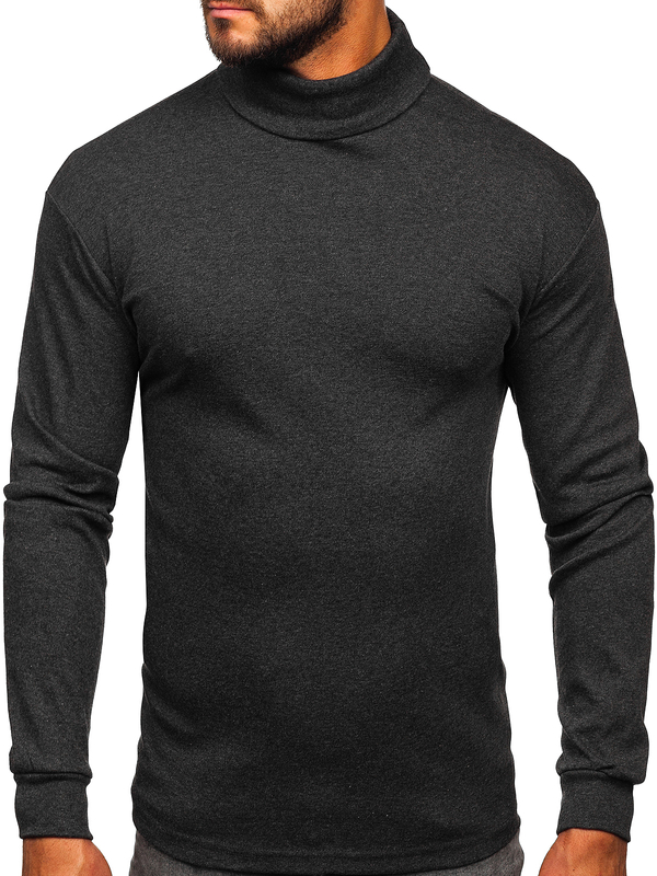 Pull à col roulé basic pour homme graphite Bolf 145347-1