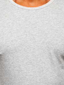 Tee-shirt sans imprimé pour homme gris clair Bolf 2005-1