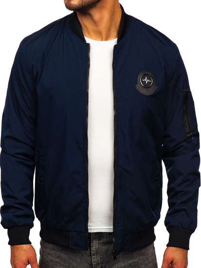 Homme Blouson bomber de transition Bleu foncé Bolf 84M3036