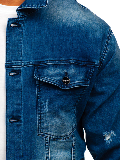 Blouson en jean pour homme bleu clair Bolf MJ506B