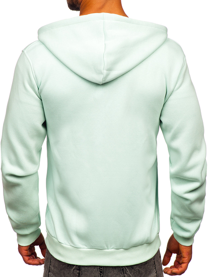Sweat-shirt menthe clair zippé à capuche pour homme Bolf 2008