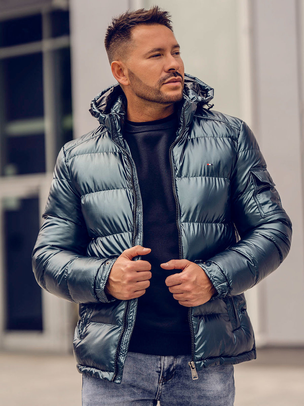 Blouson d'hiver matelassé sportif pour homme vert Bolf EX2138A