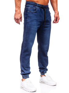 Homme Pantalon jogger en jean Bleu foncé Bolf 8130