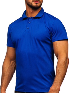 Polo pour homme bleu cobalt Bolf 8T80