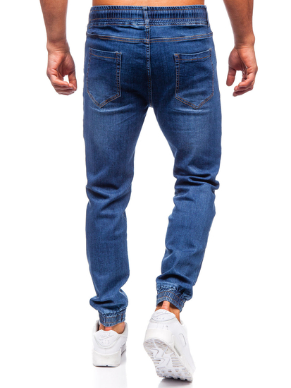 Homme Pantalon jogger en jean Bleu foncé Bolf 8122