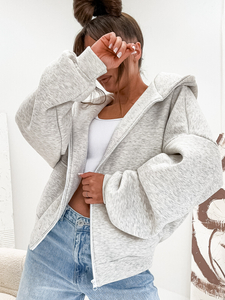 Sweat à capuche isolant papillon pour femme chiné Bolf 821112