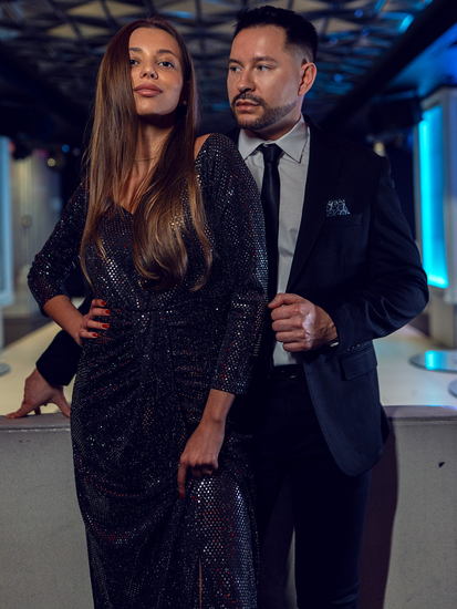 Veste de costume homme casual noire Bolf 24401-1