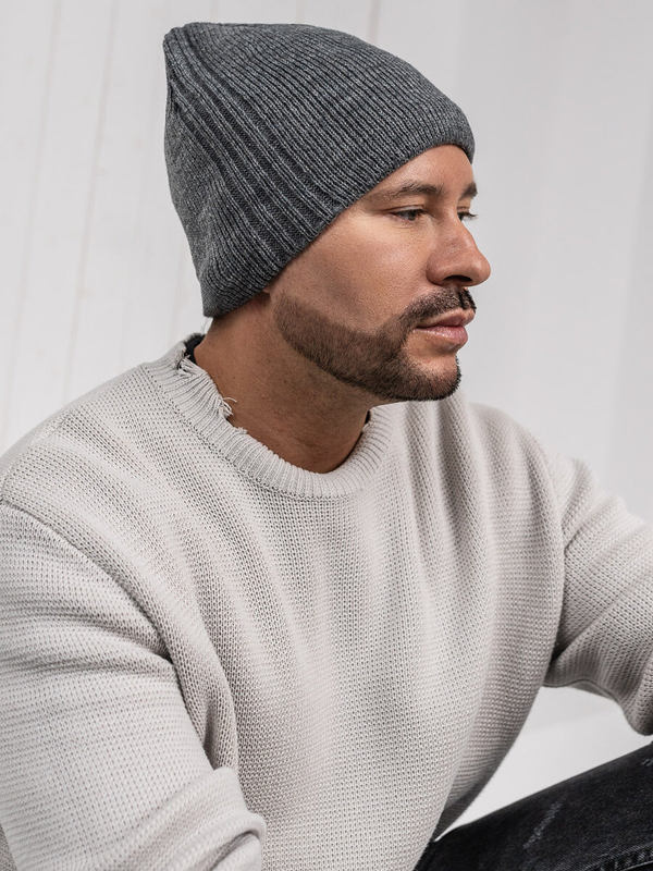 Homme Bonnet d'hiver chaud Anthracite Bolf 387074