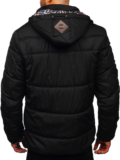 Homme Blouson matelassée d'hiver Noir Bolf EX2123