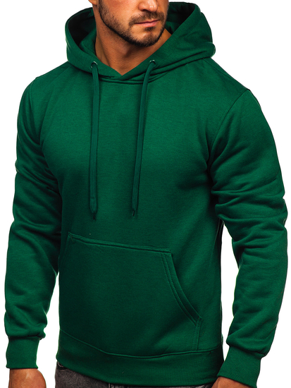 Sweat-shirt pour homme à capuche vert foncé kangourou Bolf 2009