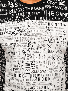 T-shirt homme en coton noir avec imprimé Bolf 1173