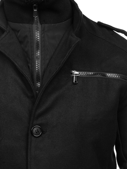 Manteau noir pour homme Bolf 8856