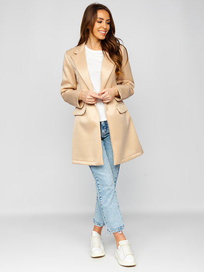 Manteau court pour femme beige Bolf 20672