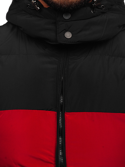 Gilet matelassé à capuche pour femme bordeaux Bolf 1189