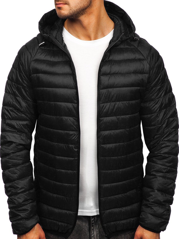 Blouson de transition matelassé pour homme noir Bolf 13021