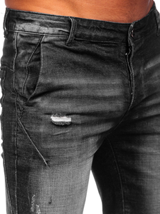 Pantalon court en jean pour homme noir Bolf MP0042N