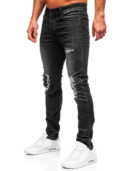 Homme Pantalon en jean slim fit Noir Bolf MP0085N
