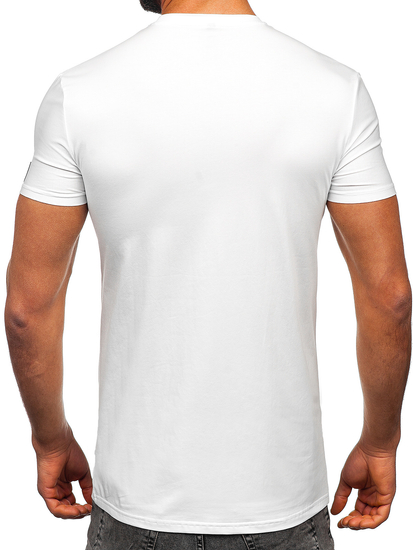 Tee-shirt imprimé pour homme blanc Bolf MT3050