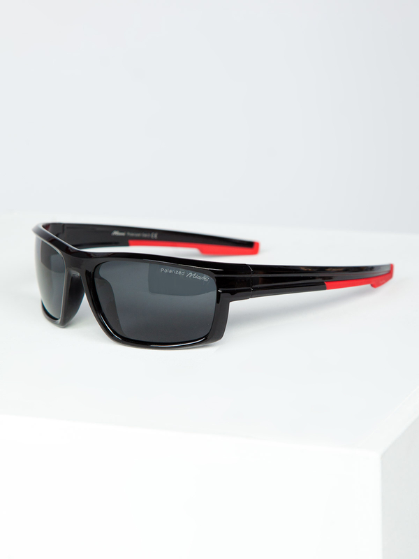 Lunettes de soleil noir-rouge Bolf MIAMI7