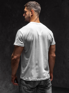 Le tee-shirt à appliqué paillettes pour homme blanc Bolf KS2108
