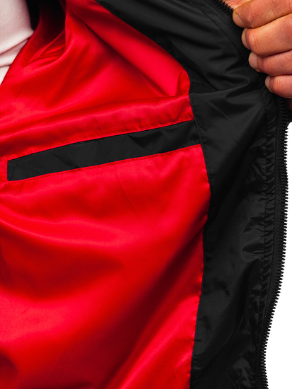 Blouson bomber de transition pour homme noir Bolf 7116