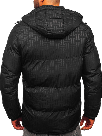 Homme Veste matelassée d'hiver Noir Bolf 3B112