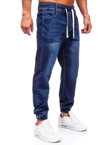 Homme Pantalon jogger en jean Bleu foncé Bolf 8116