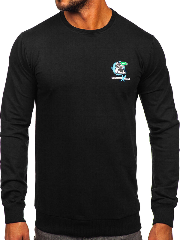 Homme Sweat-shirt imprimé Noir Bolf 8744