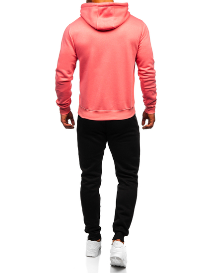 Survêtement avec sweat-shirt à capuche kangourou pour homme rose Bolf D002-53