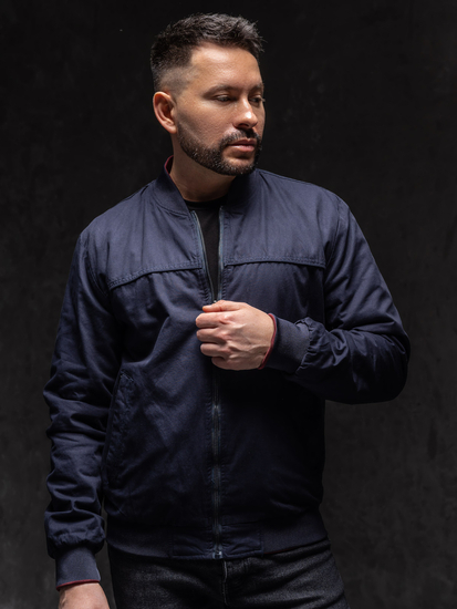 Homme Blouson bomber de transition réversible Bleu foncé Bolf 84M3005A1