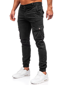 Homme Pantalon jogger cargo Noir Bolf JM5502