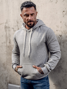 Sweat à capuche homme gris Bolf MB001A