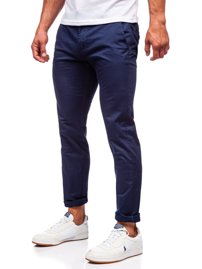 Pantalon chino pour homme bleu foncé Bolf KA6807-11