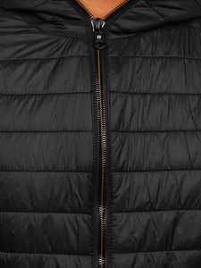 Gilet matelassé à capuche pour homme noir Bolf 7106