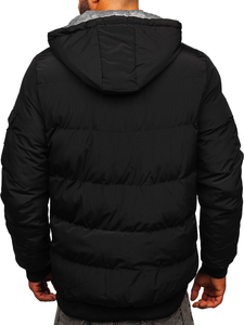 Blouson d'hiver matelassé pour homme noir Bolf 7408