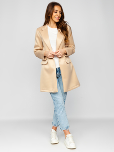 Manteau court pour femme beige Bolf 20672